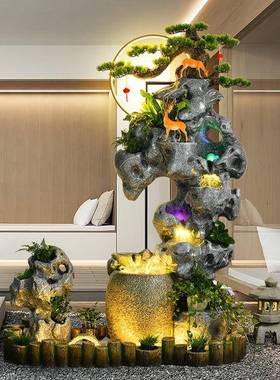 户花园庭院阳台布园林太装湖tb-66936石造景落地饰品假山流水喷泉