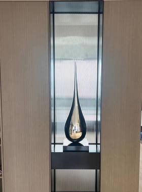 现厅代轻奢水滴雕塑ZUJ摆件抽象客玄关过道店商场酒高档落地装饰