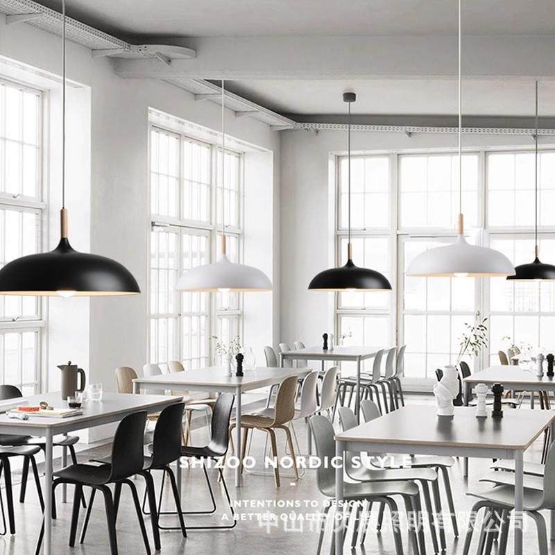 马龙彩餐色现代简约工业风意个卡性饭店饮店店铺创餐厅灯吊商用单