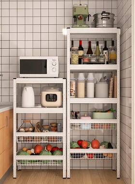 多灰绿色厨房纳层微波炉烤架子收架GOA铁艺箱放锅架