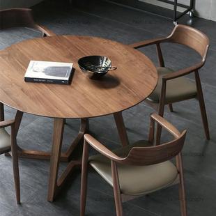 北实木餐椅椅子家用统椅广椅岛咖啡餐厅会欧议洽谈椅总简约靠MKB