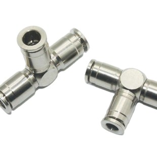 PV变径快插 PEG 型三通全铜镀镍耐高温 PYN 气动气管接头PE