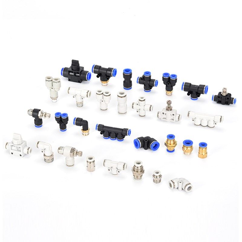 PU气动气管直通PE三通快速PY快插PZA接头PV弯头PK4/6/8/10/12/16