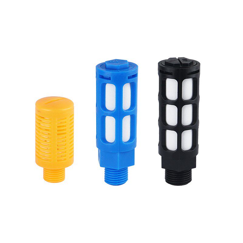 黑色塑料消声器 PSL系列电磁阀消声器 1分2分3分4分6分1寸蓝色