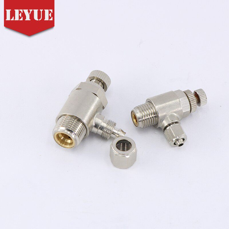 全铜金属快拧接头节流SL调节阀调速阀SL6-01/8-02/10-03/12-04/M5