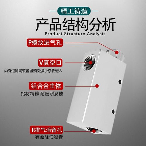 CV真空发生器负压大流量真空阀大吸力控制器CV-10/15/20/25HS