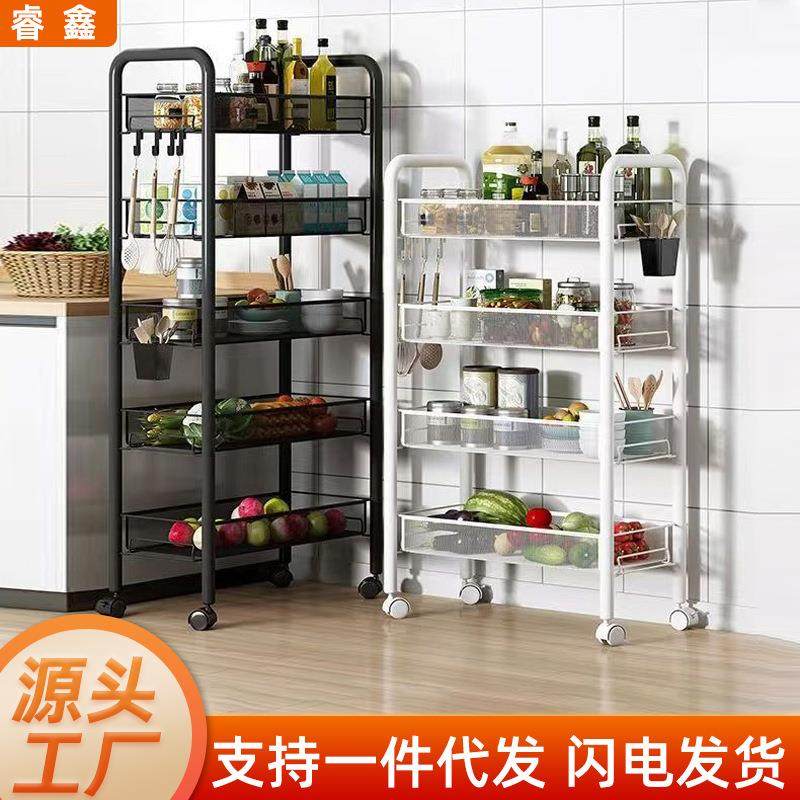 蜂网置物架落地多层蔬菜篮厨房置物架移动小推车家用浴室收纳架,厨房/烹饪用具,抹布架/厨房清洁收纳架,淘宝优惠券,粉丝福利购,淘宝优惠卷