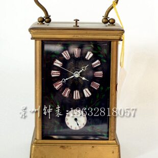 四功能皮套钟 老式 纯铜机械 把玩钟 复古收藏钟 古典小座钟 钟表