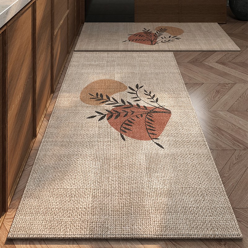 厨房专用地垫厨房垫家用长条地毯B防油防水耐脏防滑抗菌垫进门地