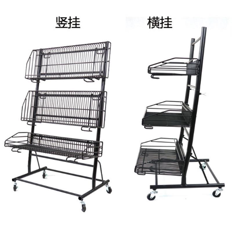 胖东来超市关联陈列车移动促销车饮料水果陈列展示架三层陈列道具