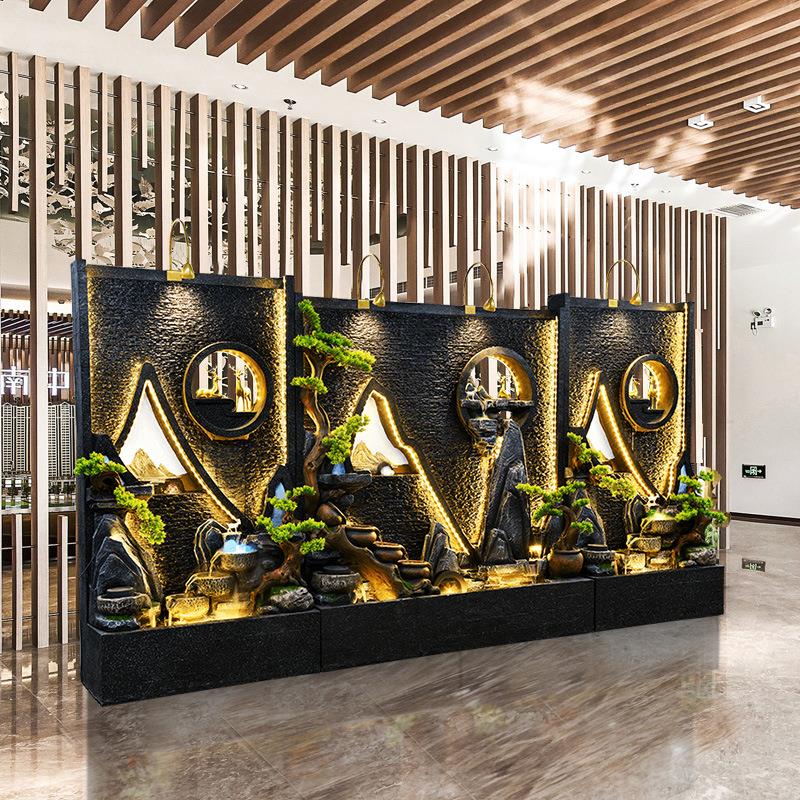 水幕墙流水屏风摆件公司酒店水景观装饰假山喷泉花园庭院水池造景