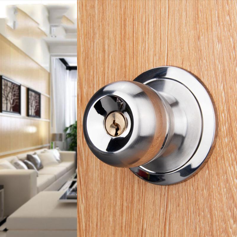 304不锈钢铜芯球形锁室内门锁无钥匙木门锁卫生间通用型锁具