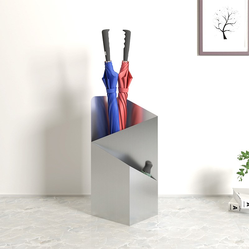 新款 架商用家用门口不锈钢收纳架户外伞放雨伞V桶置物架置伞架