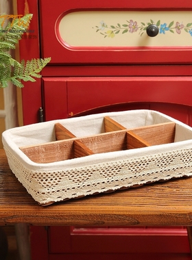 日式ZAKKA收纳盒桌u面杂物盒玄关钥匙茶几收纳花篮摆件