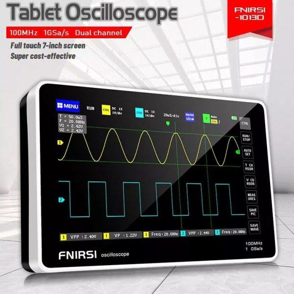 新款 FNIRSI-1013D 双通道数字触摸平板示波器 100M带宽1GS采样率,五金/工具,示波器,淘宝优惠券,粉丝福利购,淘宝优惠卷
