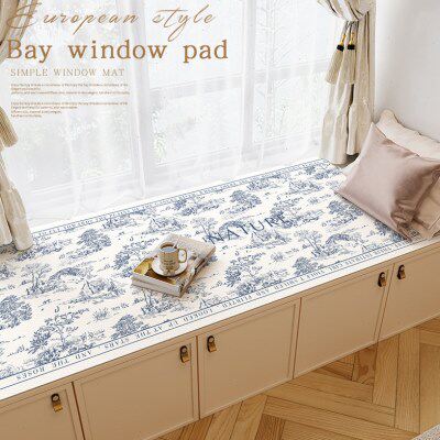 法式飘窗垫高级感窗台垫可裁剪皮革垫轻奢2024新款欧式榻榻米坐垫