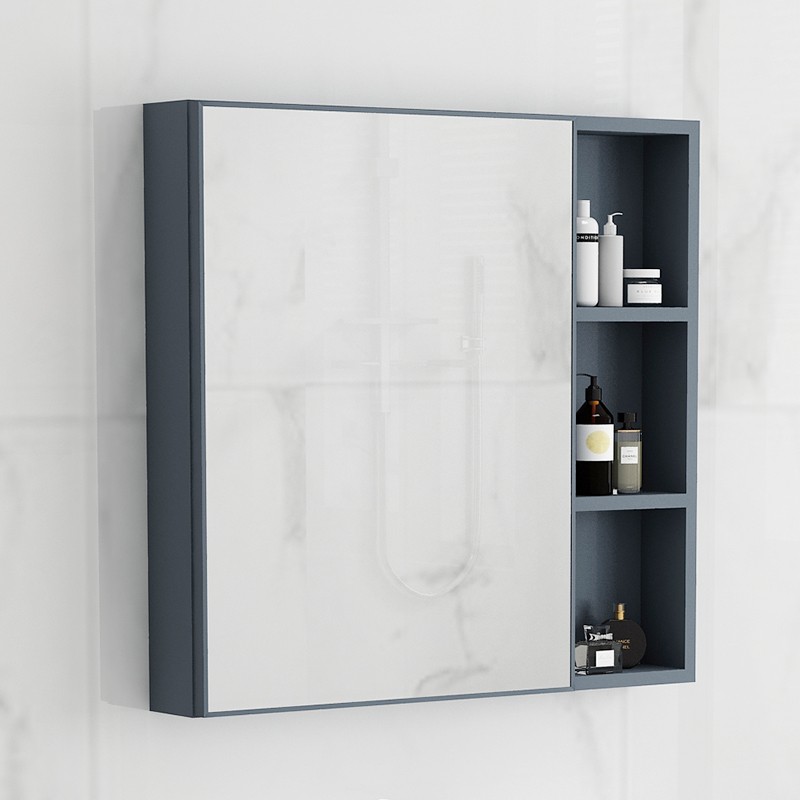 太空铝镜柜智能小尺寸4r0收纳柜简约现代卫生间厕所带灯吊柜挂墙