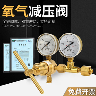 品仪氧气减压阀高压全铜氧气表一级二级液氧减压阀2升氧气减压阀