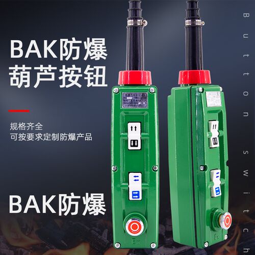 BAK21防爆电动葫芦控制按钮手柄开关天行车升降启急停31/41/51/71