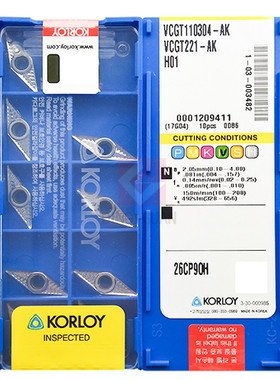 正品 韩国克洛伊 数控刀片 数控刀粒 VCGT110304-AK H01