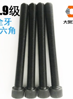 12.9级全牙内六角螺丝M8M10M1245-100-120-130-150全螺纹螺栓钉
