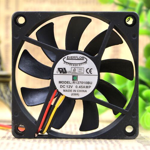 EVERFLOW R127010BU 12V 0.45A 7CM 7010 大风量 静音 散热风扇
