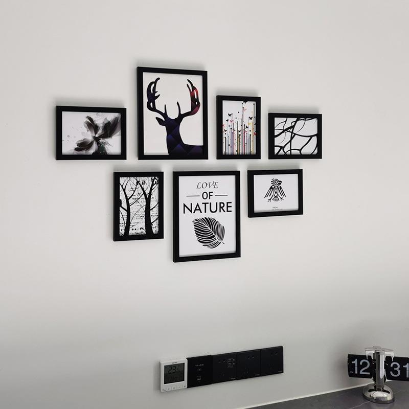 小墙面北欧装饰照片墙免打孔墙壁装饰相框宿舍挂墙画框ins相片框