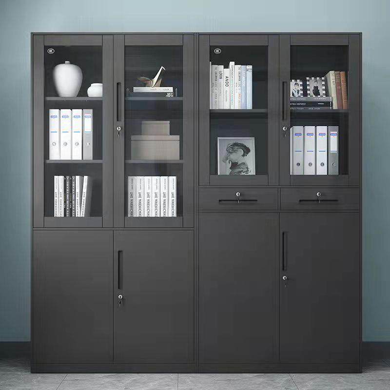 纯黑文件柜铁皮柜财务带锁档案柜办公室凭证柜矮柜玻璃储物柜书柜,商业/办公家具,办公储物柜,淘宝优惠券,粉丝福利购,淘宝优惠卷