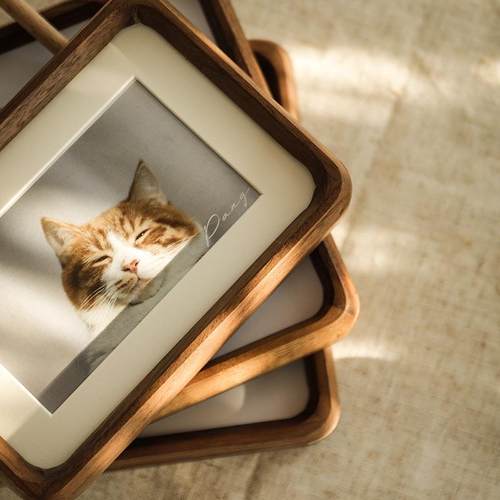 黑胡桃实木榫卯圆角6寸相框摆台洗照片做成原木画框装裱打印