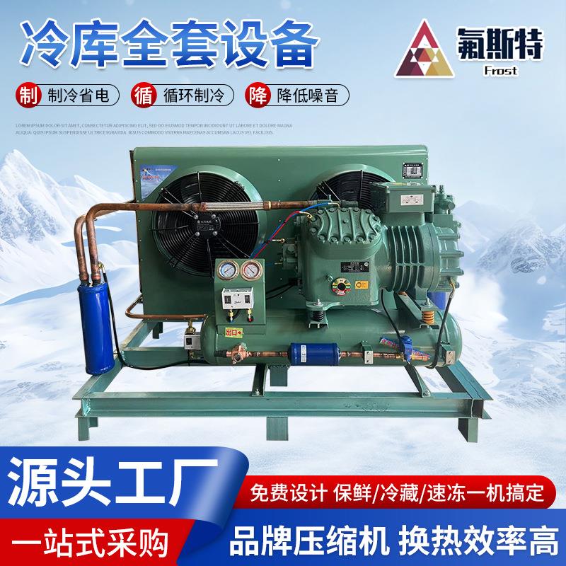 半封闭活塞式风冷机组采用优质材质高效制冷密封性 冷库全套设备