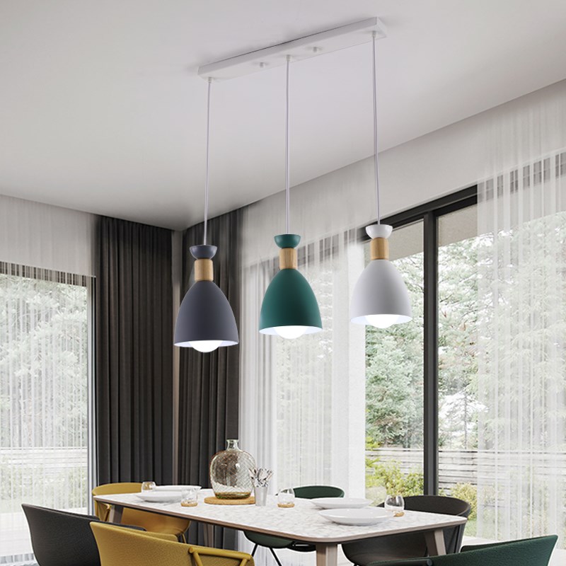 北欧餐厅吊灯三头吧台饭厅餐桌灯创意F个性卧室灯现代简约灯具灯