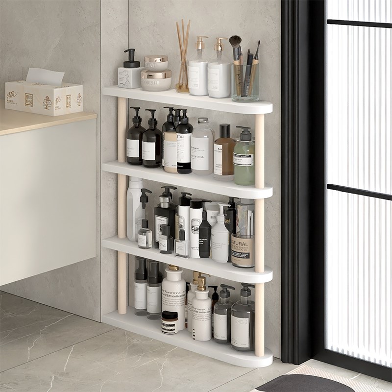浴室门后置物架厕所墙角落地窄款收纳架厕所卫生间多层极窄架子