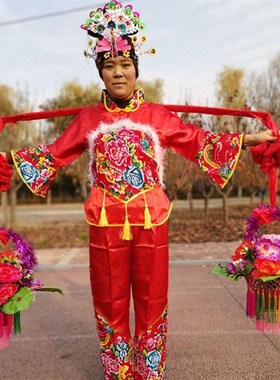 挑花篮秧歌花篮m花挑花篮舞花挑舞舞蹈花篮送亲花篮