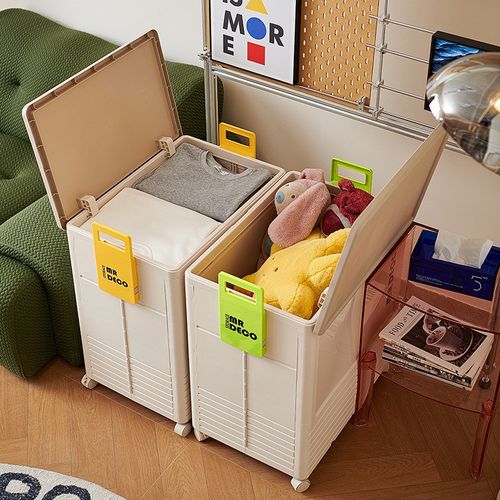 折叠收纳箱特大号家用衣服被子储物柜公仔玩具多功能带把手整理箱