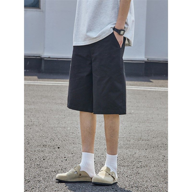 南鹤夏季新款过膝5分短裤男日系潮牌宽松直筒休闲裤情侣工装中裤,男装,短裤,淘宝优惠券,粉丝福利购,淘宝优惠卷