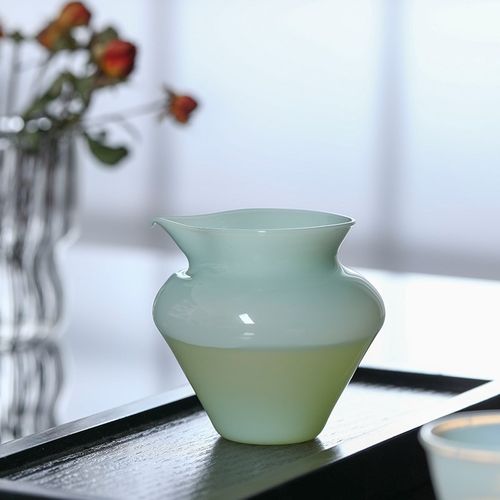 熏银气化公道杯耐高温玻璃无耳公杯纯手工日式小容量匀杯炫彩茶海