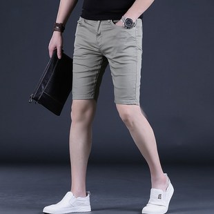 潮流百搭修身 中裤 弹力5分休闲夏季 短裤 23新款 五分牛仔裤 男裤 男士