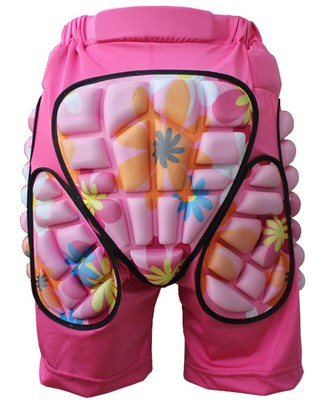 滑雪护臀儿童防摔裤轮滑溜冰彩色套装护臀裤滑冰护具男女花样加厚