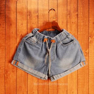 2023新款男士纯色破洞超短裤三分牛仔短裤修身大码休闲沙滩热裤潮