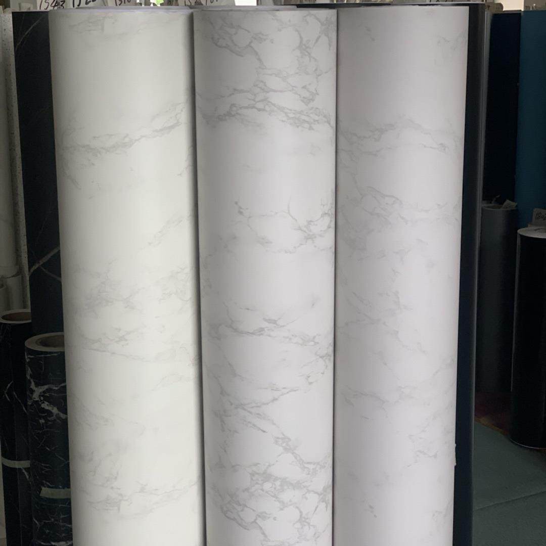 加厚防水浴室墙壁纸展柜展厅贴膜大理石纹pvc自粘墙纸