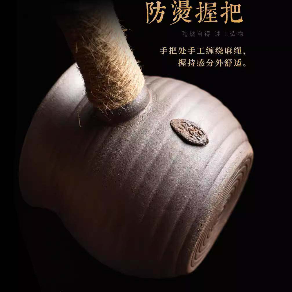 粗陶罐罐茶侧把壶耐高温陶瓷炭炉围炉煮茶套装港式打边炉烧水壶