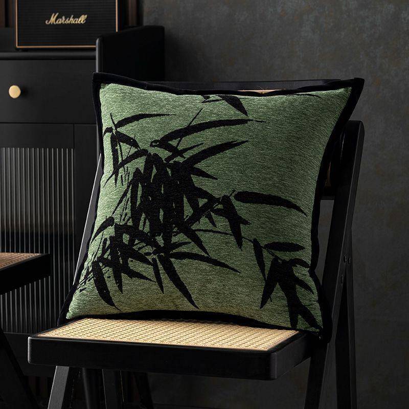 中古风竹影客厅中式靠枕沙发靠垫后背大号装饰枕套含芯其它