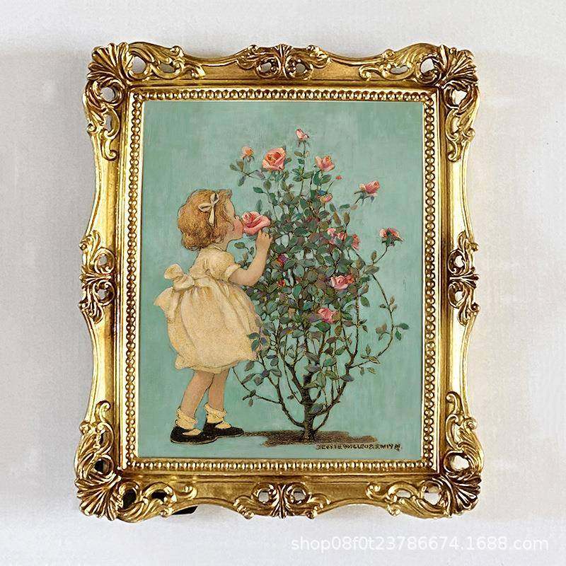 复古雕花装饰摆台欧式相框法式树脂挂墙装饰画框床头挂画民宿风格,家居饰品,DIY亲子装饰画,淘宝优惠券,粉丝福利购,淘宝优惠卷