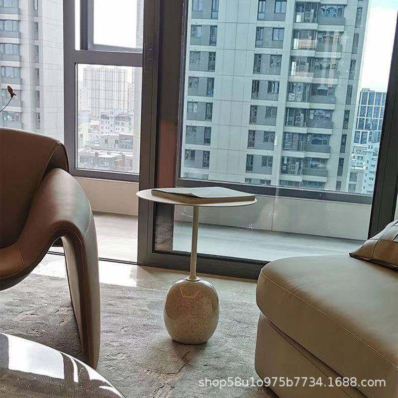 意式极简大理石边几高档软装设计师样板房客厅卧室沙发边圆形角几,基础建材,脚轮/万向轮,淘宝优惠券,粉丝福利购,淘宝优惠卷