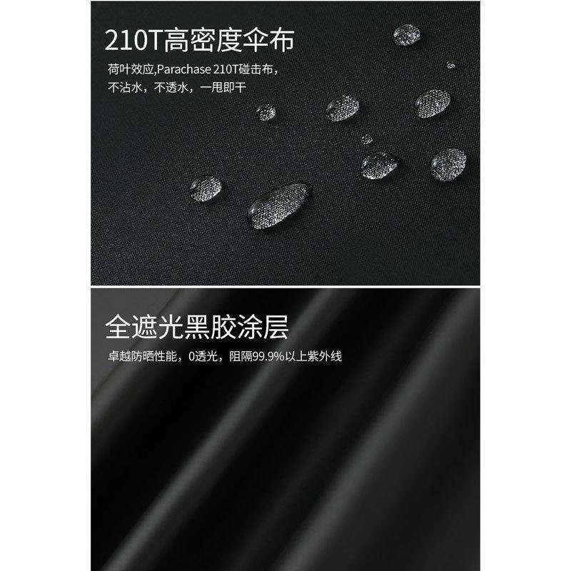 PARAHASE防全自动晴雨伞木两用黑胶晒太阳伞男士3218折叠实商务C