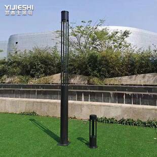圆柱形镂空庭院灯简约现代工业风景观防水小区花园别墅亮化花园灯