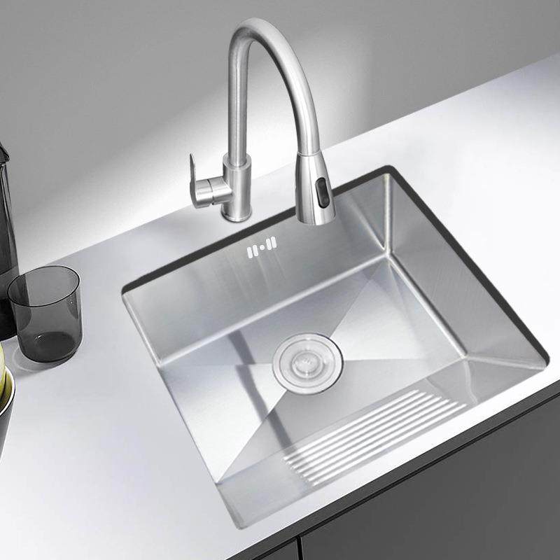 家用阳台洗衣盆带搓板SUS304不锈钢单槽台下手工洗衣池小号洗手台,家装主材,水槽套餐,淘宝优惠券,粉丝福利购,淘宝优惠卷