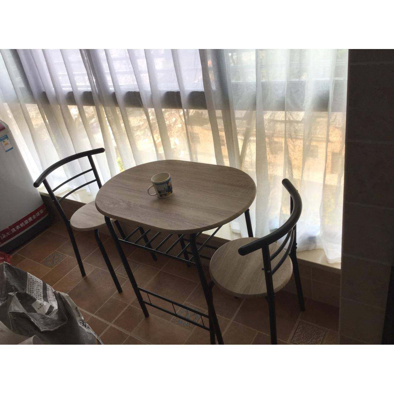 小户型一桌两椅简约双人二人两人出租房阳台餐桌椅组合情侣桌椅