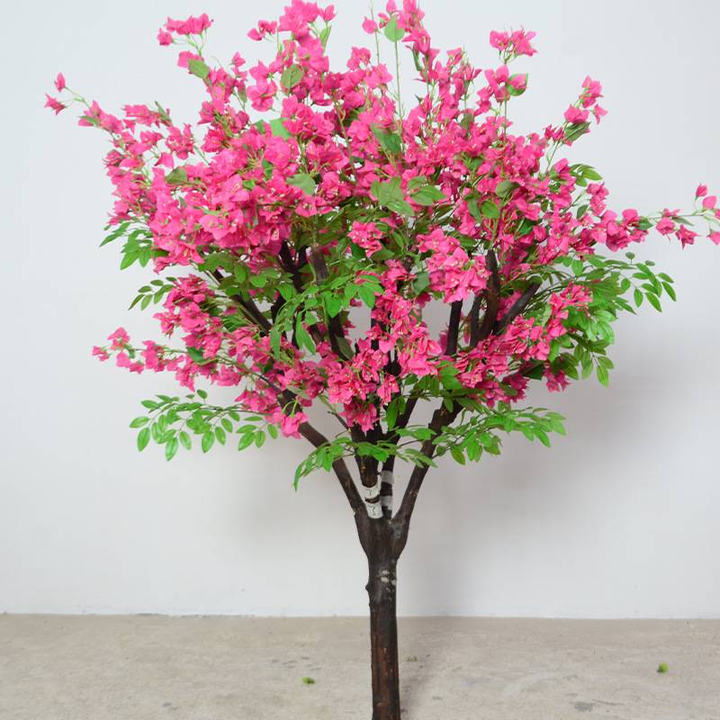 仿真三角梅树假绿植盆栽室内玫瑰花酒店餐厅装饰景观三角梅花树