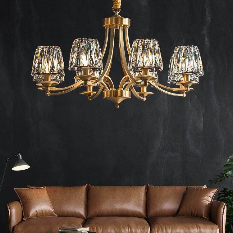 美式吊灯轻奢水晶客厅灯复古大气别墅灯全铜法式灯具,家装灯饰光源,智能吊灯,淘宝优惠券,粉丝福利购,淘宝优惠卷